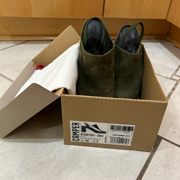 Camper Kara Mule K200765-002 in Kiwi suede, Size 38/8 - Picture 7 of 11